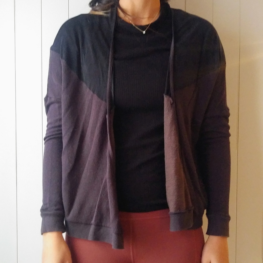 Zara TRF Two-Tone Black Lightweight Cardigan (S)